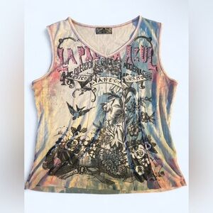 Vintage Vanilla Sugar Shirt Womens M La Paloma Azul Tank Top